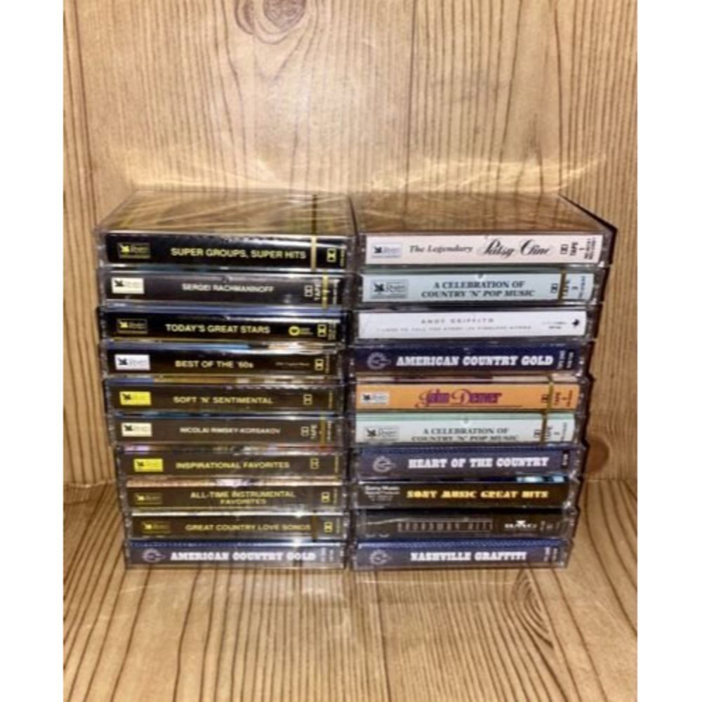 20 New Sealed Country Music Cassettes Patsy Cline John Denver Andy Griffith
